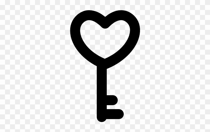 Heart Shaped Key Icon - Heart Key Icon #820612