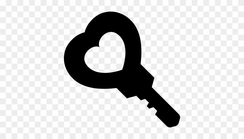 Heart Shaped Key Vector - Chave Coração Desenho #820629