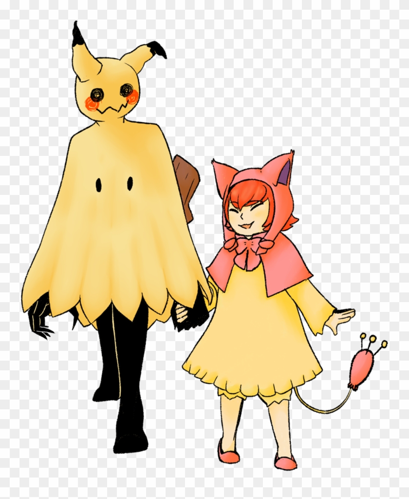 Mimikyu And Skitty Gijinka By Killersuzie - Cartoon #820680