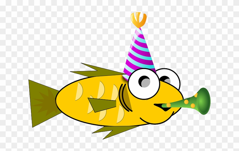 Celebrate Birthday, Fish, Party, Goldfish, Funny, Celebrate - Fisk Fødselsdag #820860