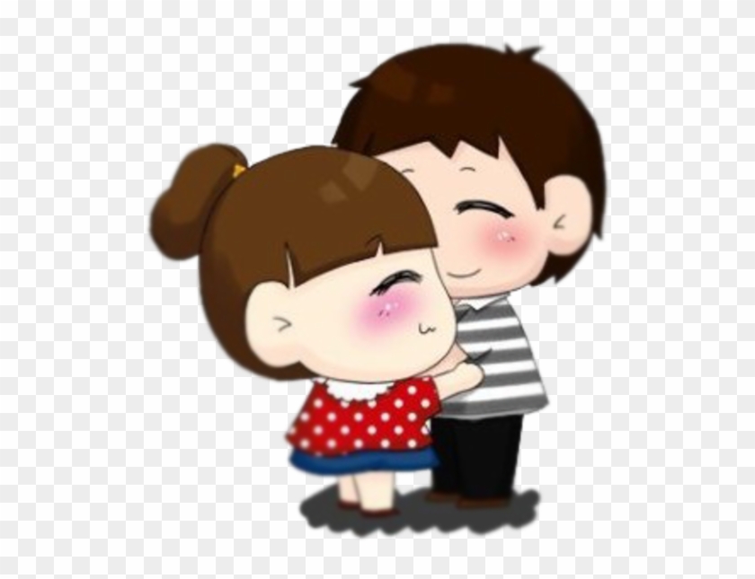 Love Cartoon Couple Hug Illustration - Cartoon Couple Hugging #821016