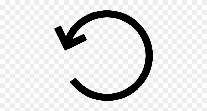 Rotate Left Circular Arrow Interface Symbol Vector - Rotation Symbol #821076