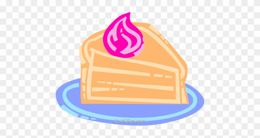 Piece Of Cake With Whipped Cream Royalty Free Vector - Pedaço De Bolo Png #821196