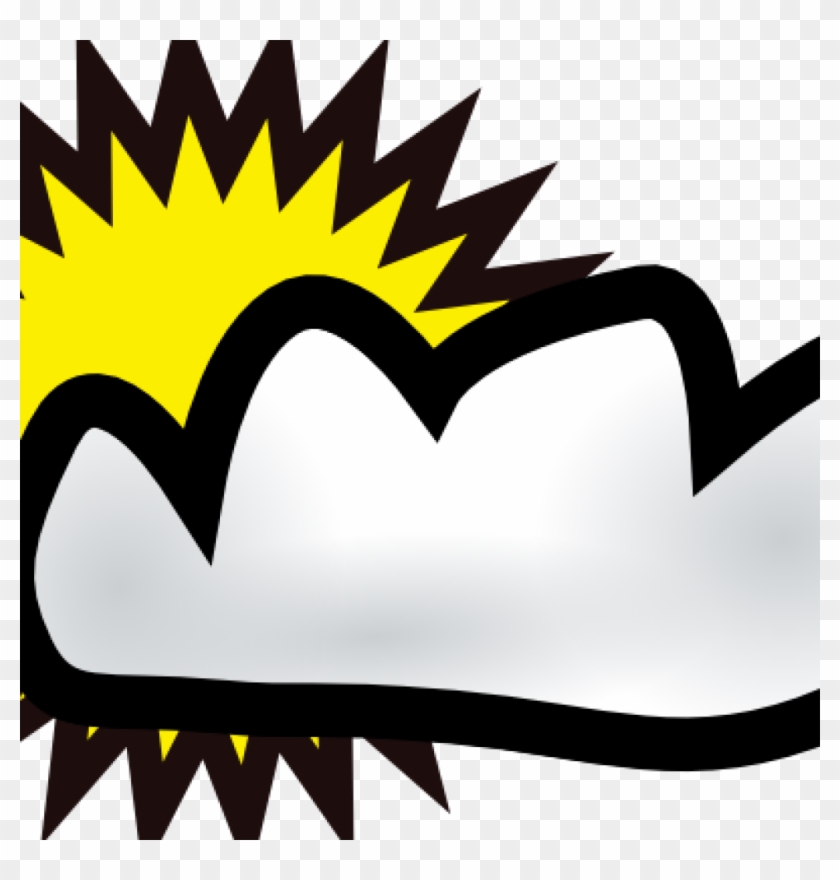 Partly Cloudy Clipart Sunny Weather Clip Art Free Vector - Sunny And Cloudy #821276