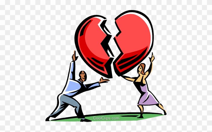 Couple Putting A Heart Back Together Royalty Free Vector - Clip Art #821561