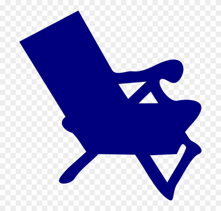 Blue Chair Clip Art At Clker - Beach Chair Clip Art #821793