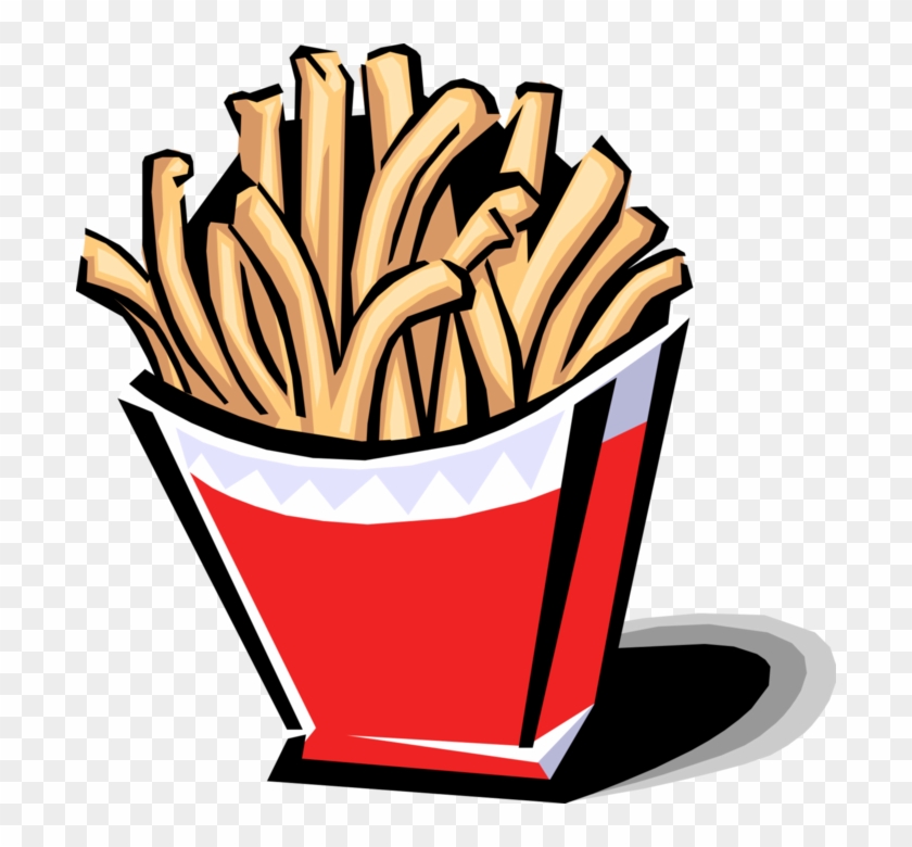 Vector Illustration Of French-fried Potatoes Fast Food - Fried Food Clipart #821857