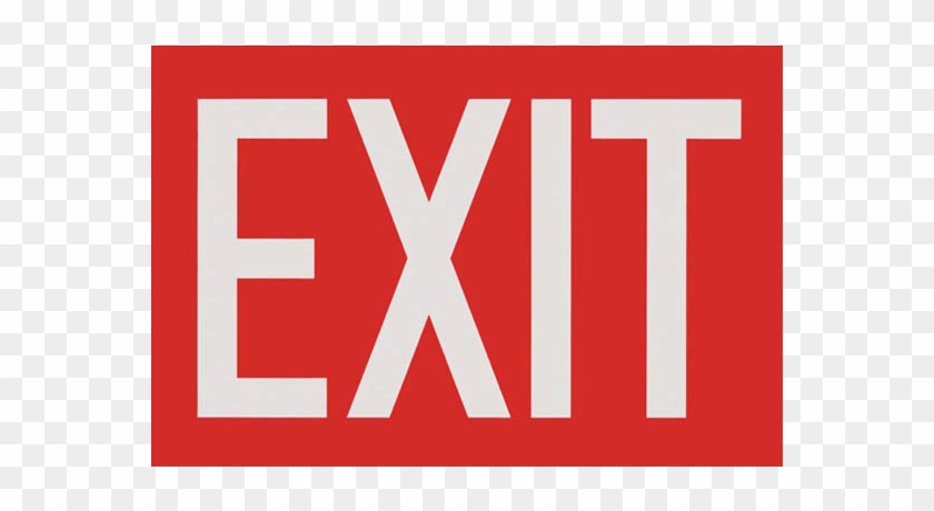 "exit\ - Brooks Equipment Bl112 Self Adhesive Vinyl Exit Sign #821911