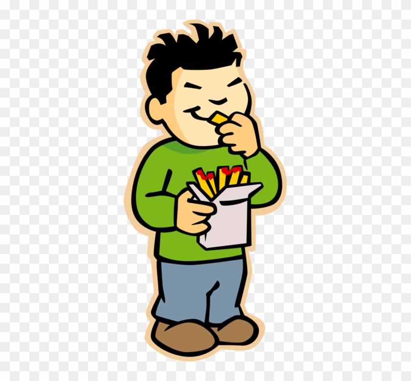 Vector Illustration Of Primary Or Elementary School - Kids Eating Snacks Clipart #821958