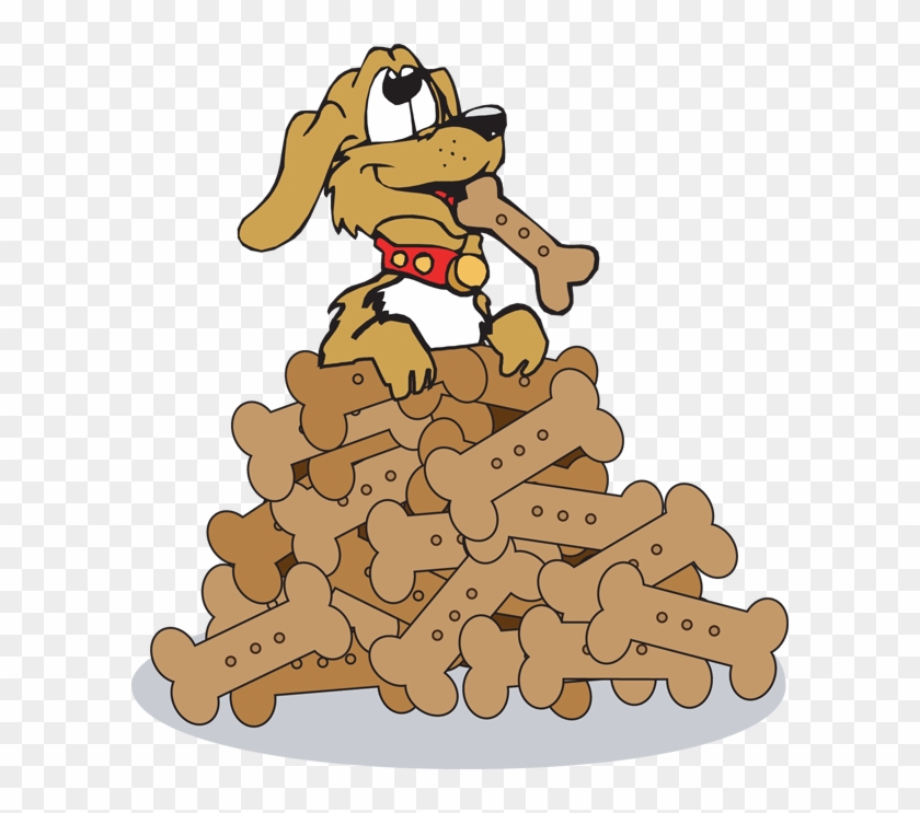 Biscuits Clipart - Cartoon Dog Eating Biscuit #822069