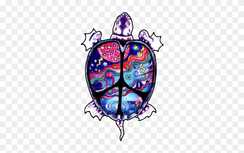 Endangered Species Window Stickers - Turtle Peace Sign #822150