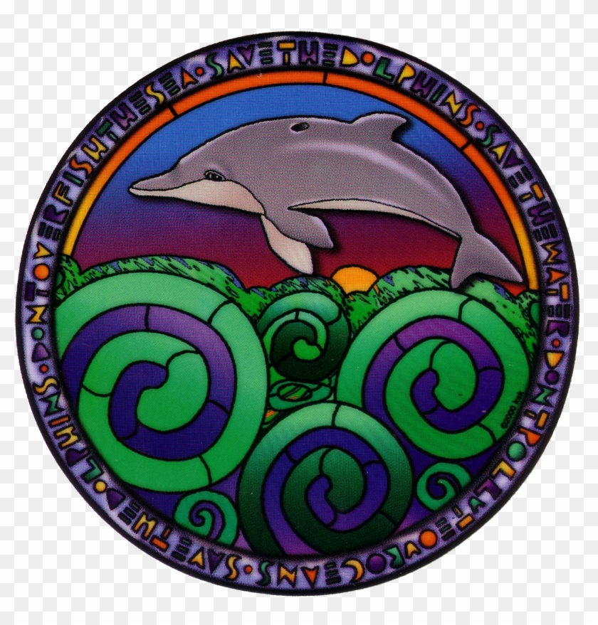 Window Sticker / Decal - Peace Project: Dolphin Spirals - Window Sticker (wa145) #822211