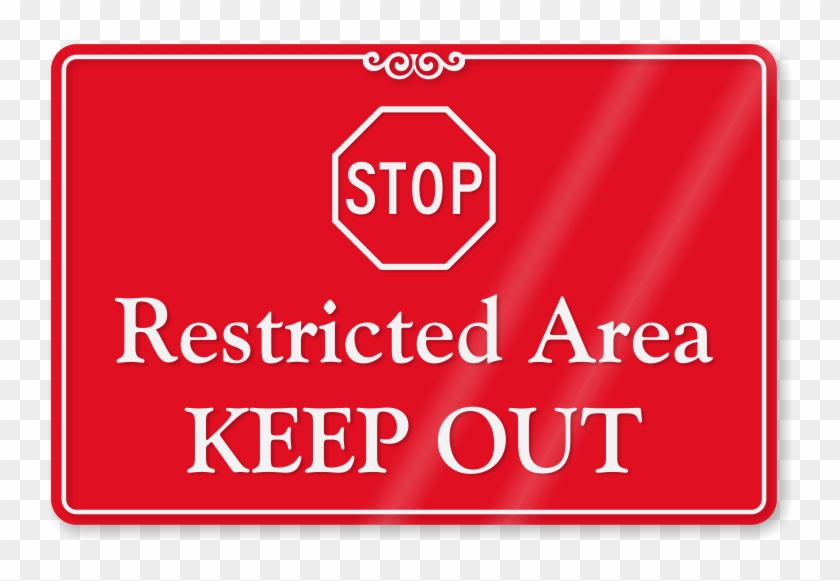 Restricted Area, Keep Out Showcase Wall Sign - Restricted Area No Entry Sign #822252