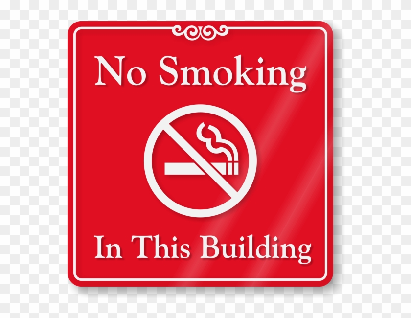 No Smoking In This Building Showcase Wall Sign - Reinke Enterprises 26155 Smoking Area Sign, 9 X 6in, #822253