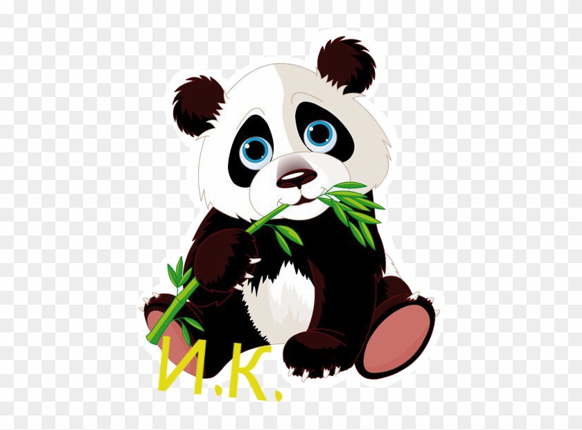 Giant Panda Red Panda Bear Drawing Clip Art - Panda Eating Bamboo Sticker #822254