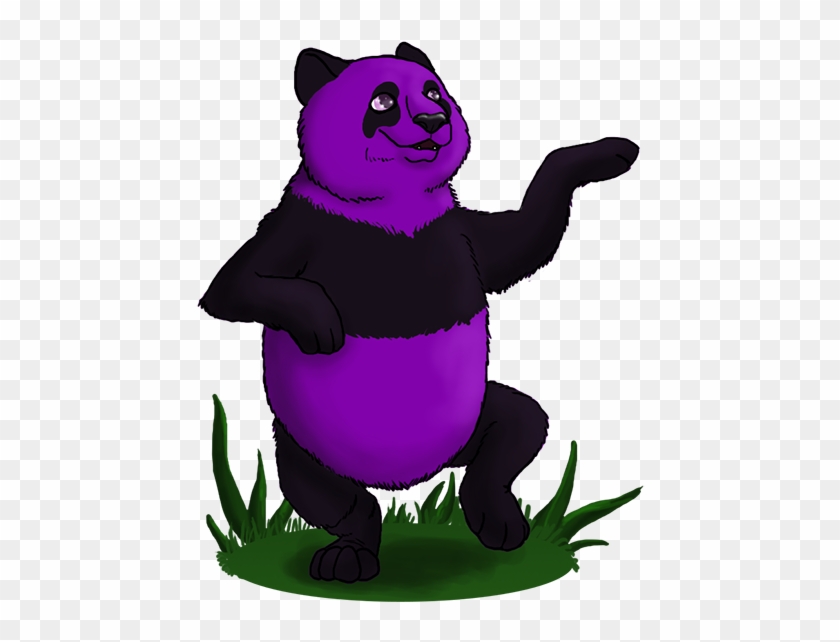 Panda Clipart Purple - Purple And Black Panda #822260