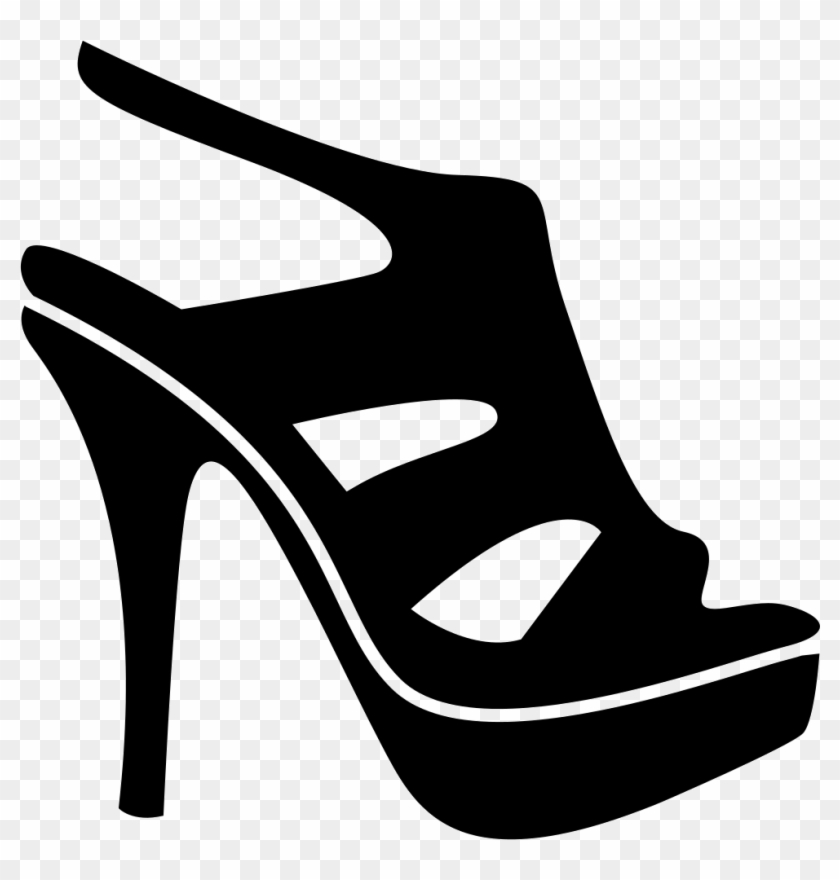 High Heel Comments - Sandals Clipart Png Black And White #822413