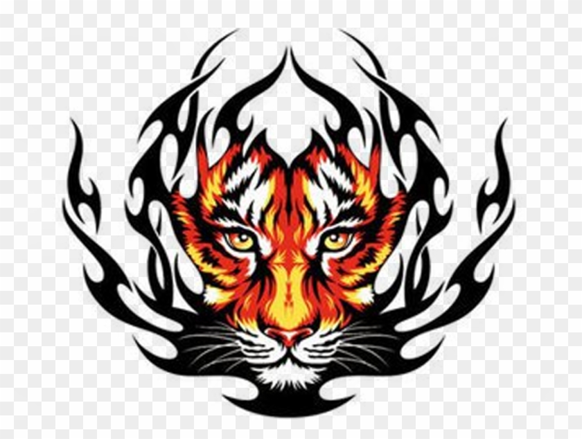 Tiger Tattoo Drawing - Tribal Tattoos Designs Color #822498