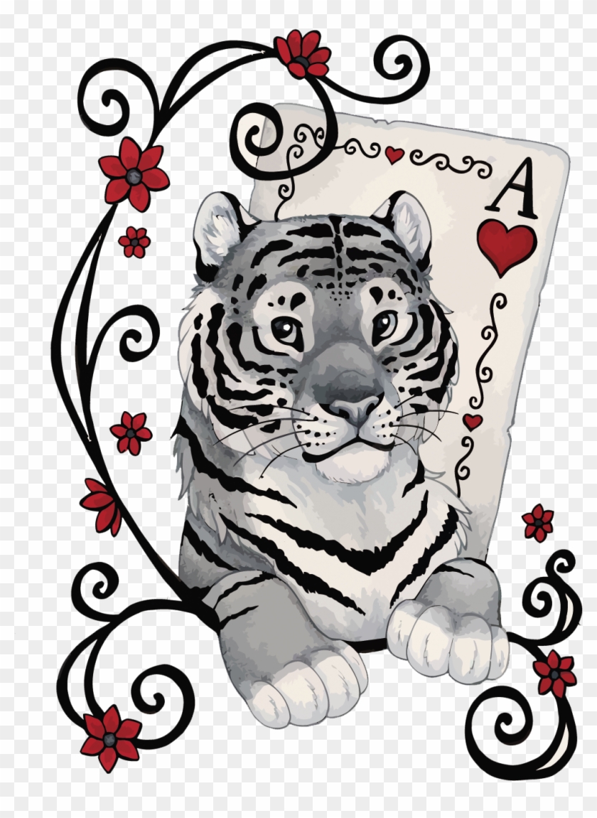 Tiger Poker French Playing Cards - T-shirt #822521