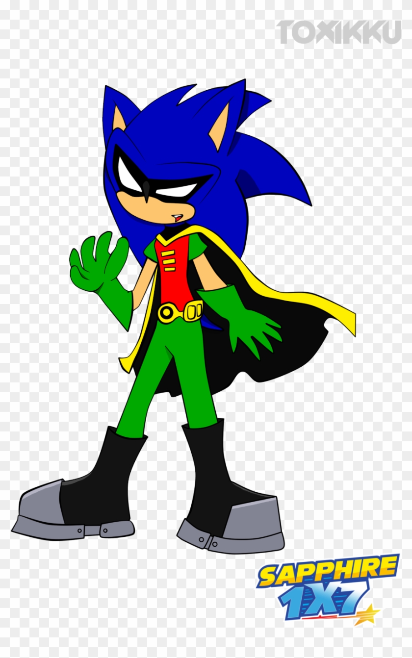 Sonic As Robin By Sapphire1x7 Sonic As Robin By Sapphire1x7 - Cartoon #822522
