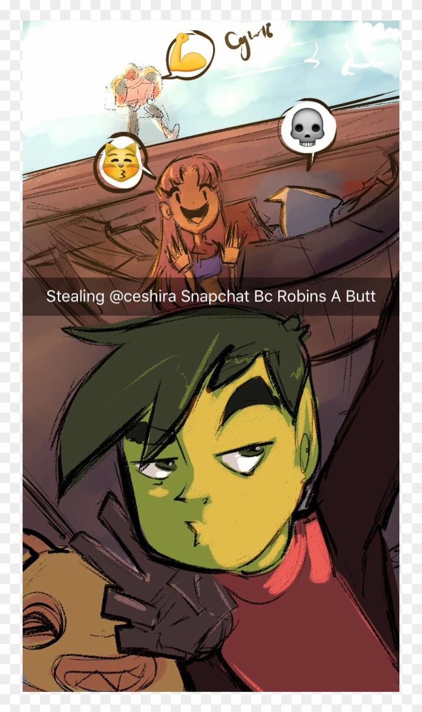 robin Won't Let Us Have An Official Titan Snapchat - Anime Snapchat Teen  Titans - Free Transparent PNG Clipart Images Download