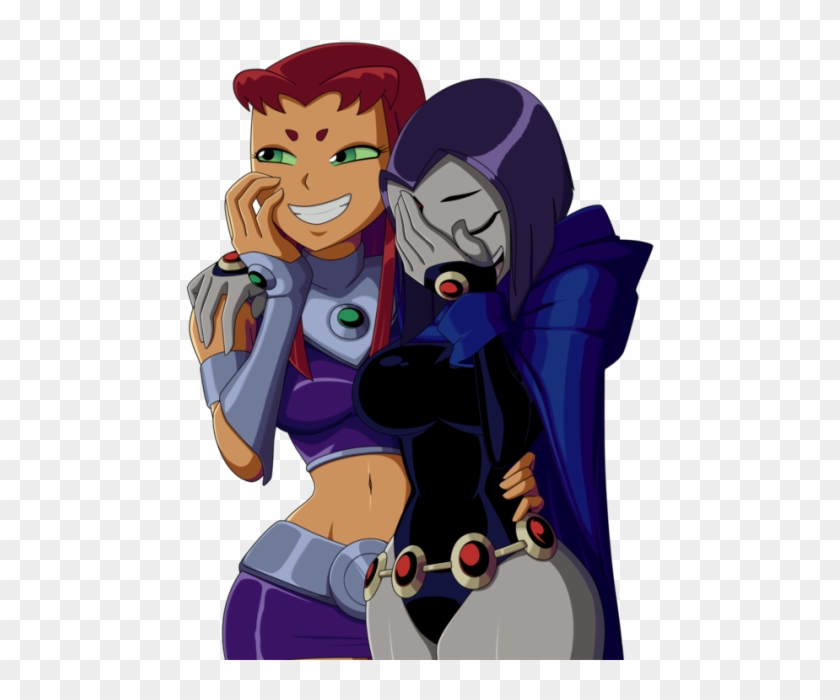 Raven Starfire Beast Boy Cartoon Fictional Character - Teen Titans Raven And Starfire #822585