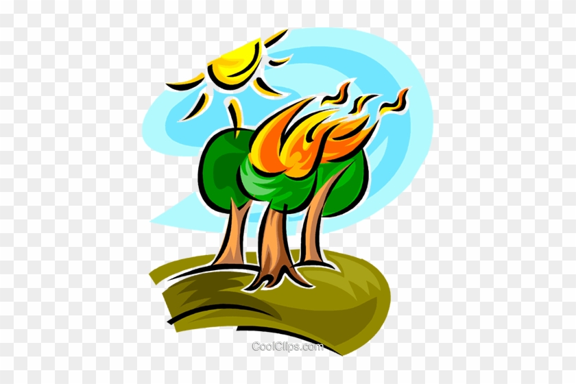 Forest Fire Royalty Free Vector Clip Art Illustration - Forest Fire Clip Art #822776