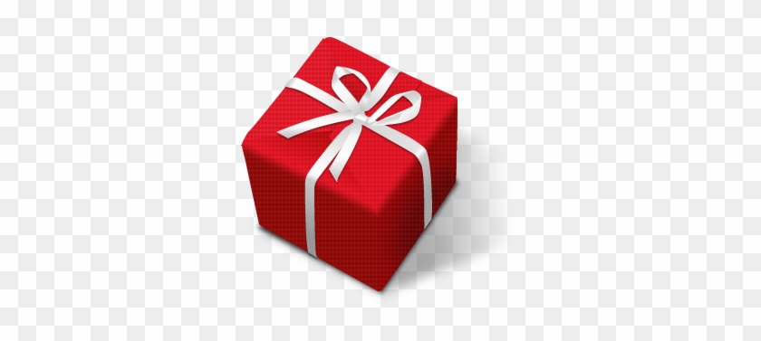白いリボンの付いた赤いプレゼント箱 - プレゼント 素材 Png #822870