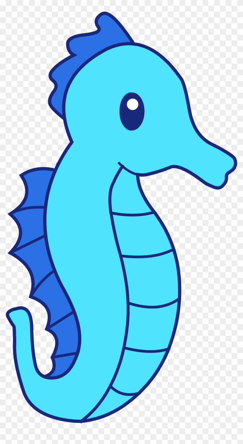 Blue Clipart - Seahorse Clipart #822926