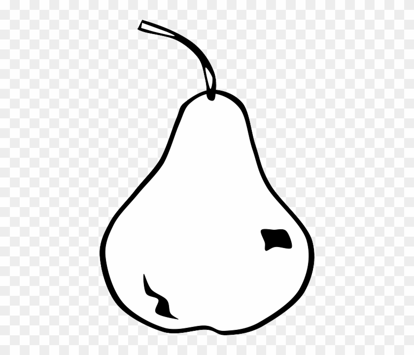 And Black, Simple, Fruit, White, Pear, Fruits, And - Pear Clip Art #823010