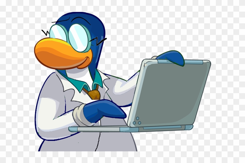 Gary Laptop - Club Penguin Penguin With Laptop #823102
