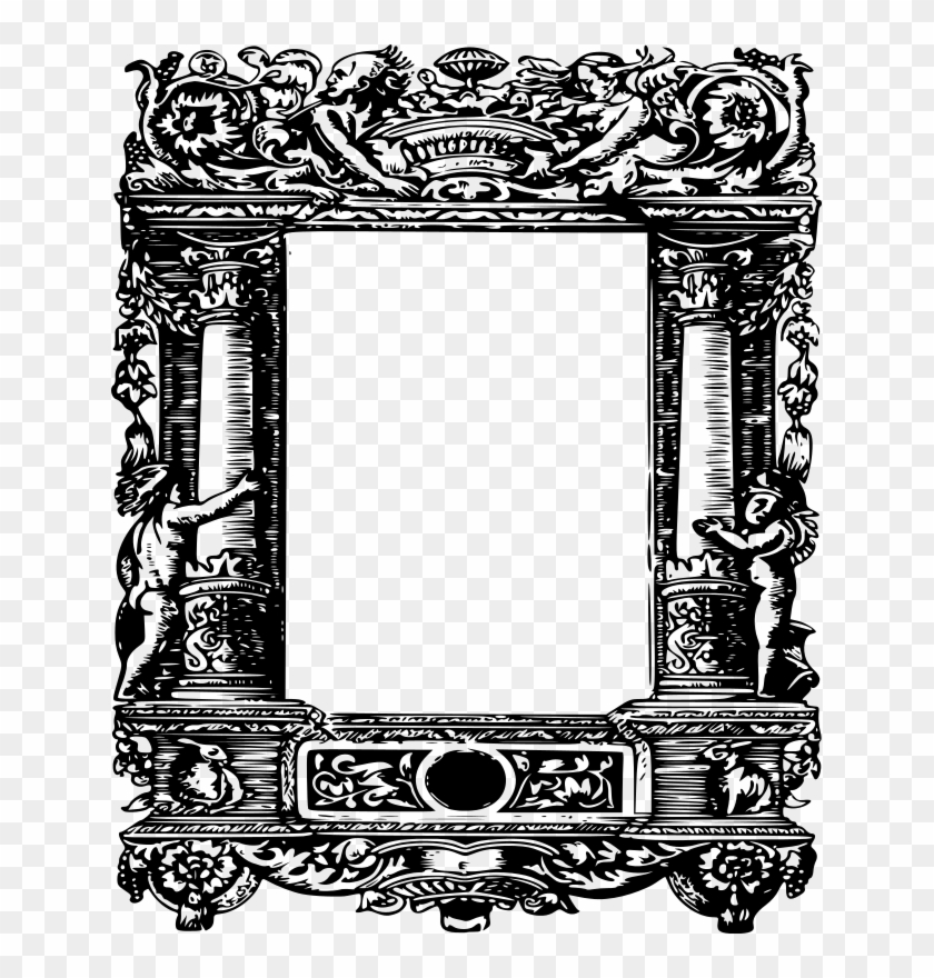 Free Ornate Curly Column Frame - Frame Redondo Redonda Png #823109