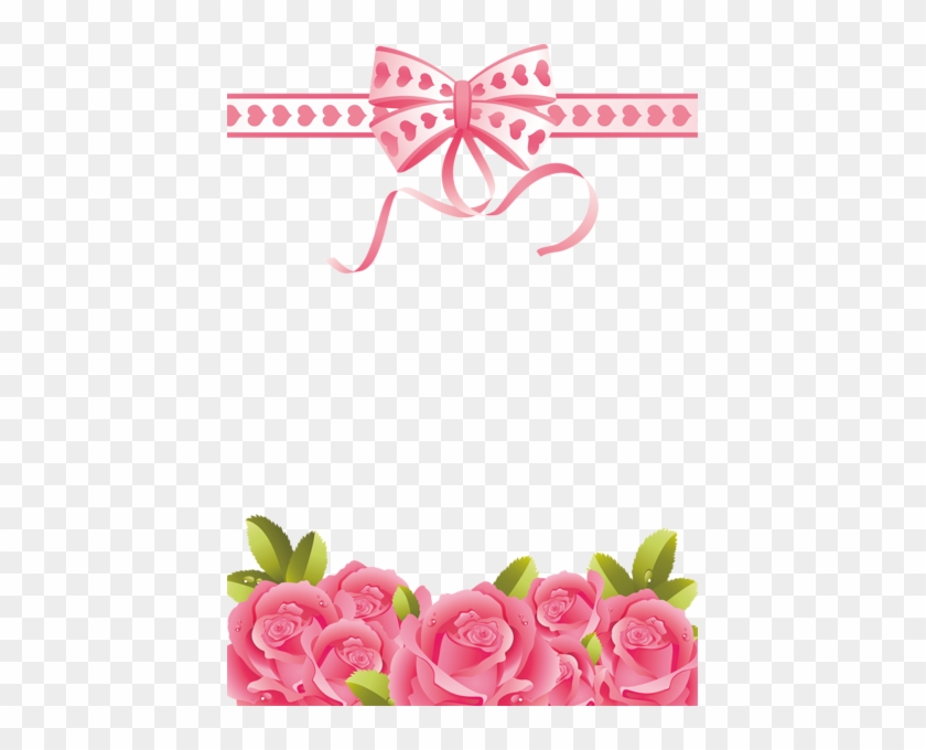 Pink Roses Transparent Png Photo Frame - Pink Roses Frame Png #823212