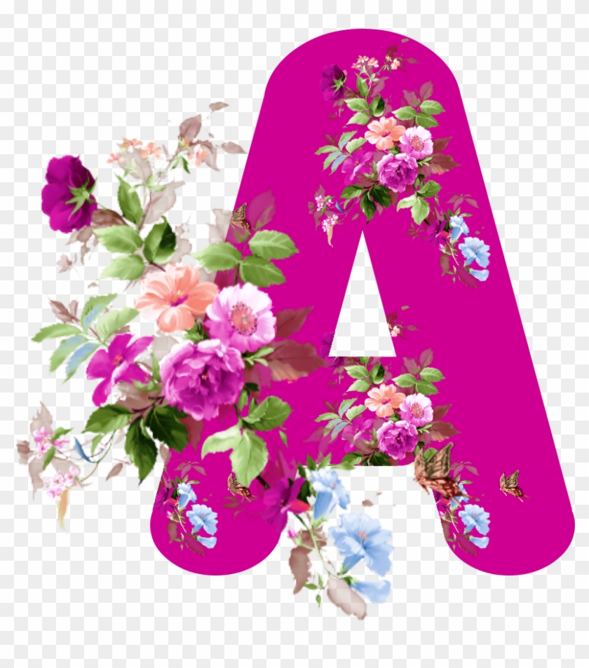 Alfabeto Pink Flores Png - Bansuansukdee Paper For Decoupage Vintage Style And #823295