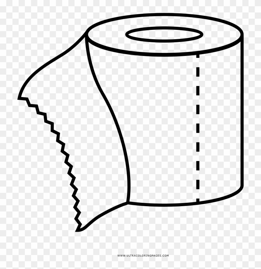 Toilet Paper Coloring Page - Papel Para Colorear #823395