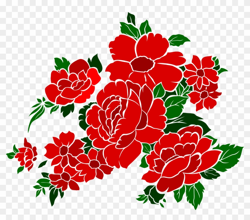 Vintage Flowers Rose - Clip Art #823424
