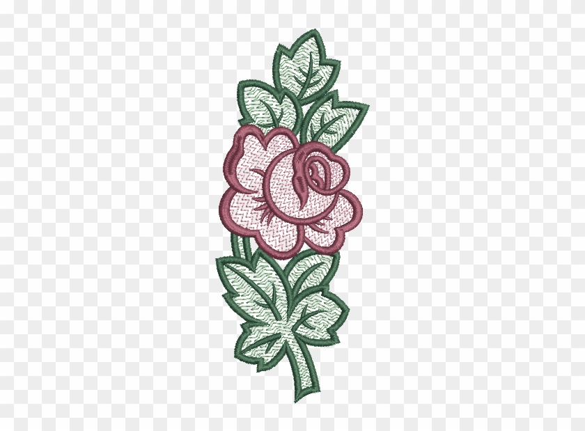 10304 Rose Machine Embroidery Decoration - Cross-stitch #823468