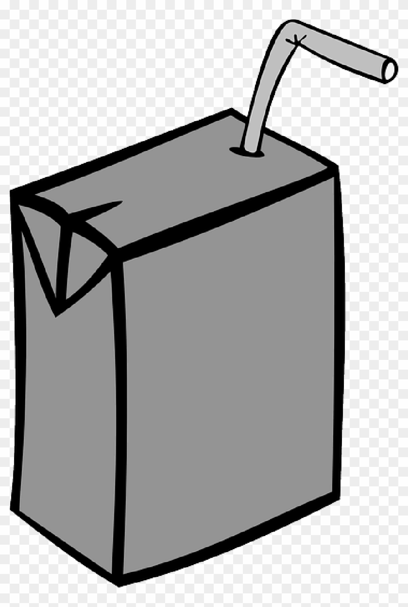 Box, Drink, Juice, Straw - Clipart Juice Box #823492