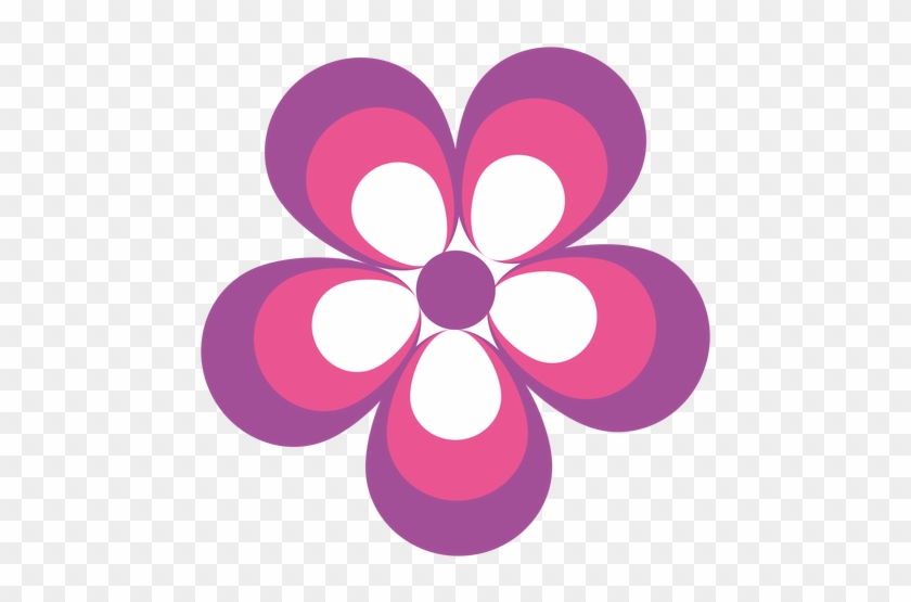 Purple Flower Clipart Flower Symbol - Flor Rosa Em Png #823562