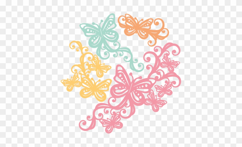 Butterfly Flourishes Svg Scrapbook Cut File Cute Clipart - Butterfly Svg Cutting File #823720