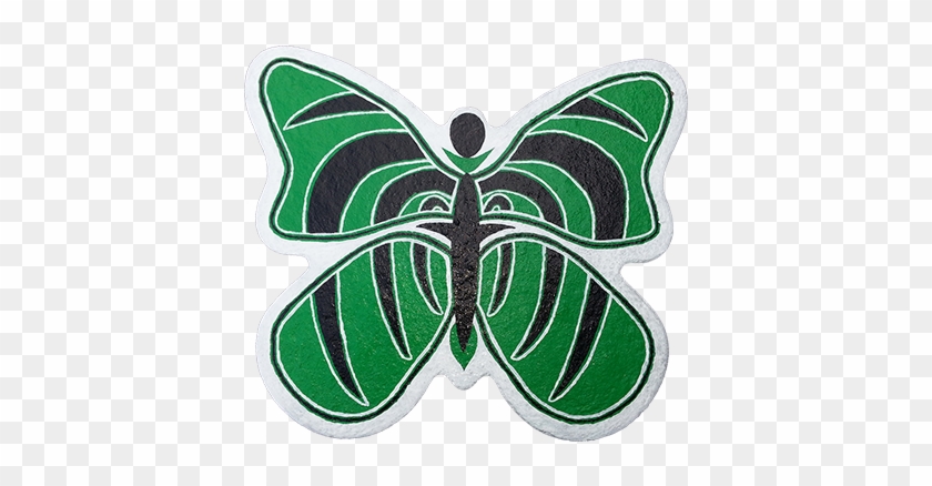 "green, Black And White Butterfly" - Green #823726