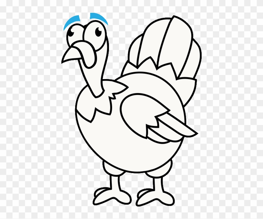 How To Draw A Cartoon Turkey In A Few Easy Steps Easy - Draw A Turkey #823739