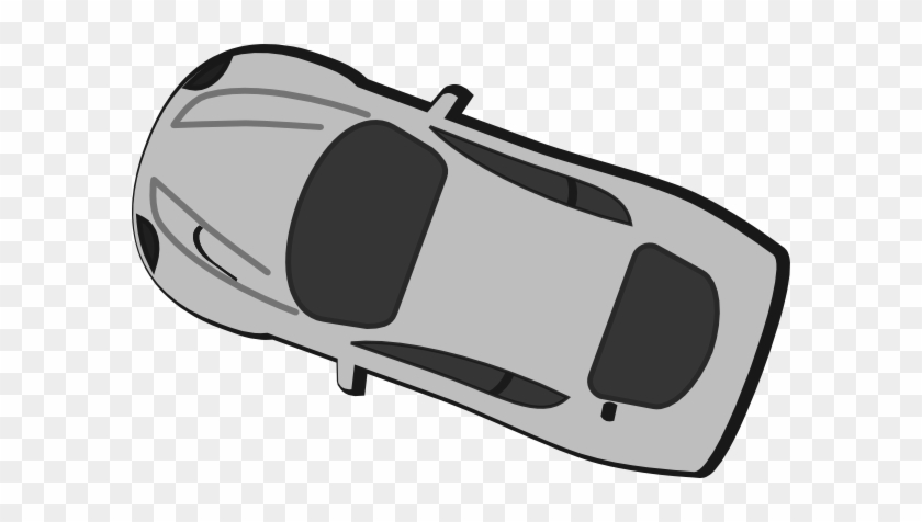 Gray Car Top View 230 Clip Art Car Pictures - Car Top View Clipart Black N White #823813