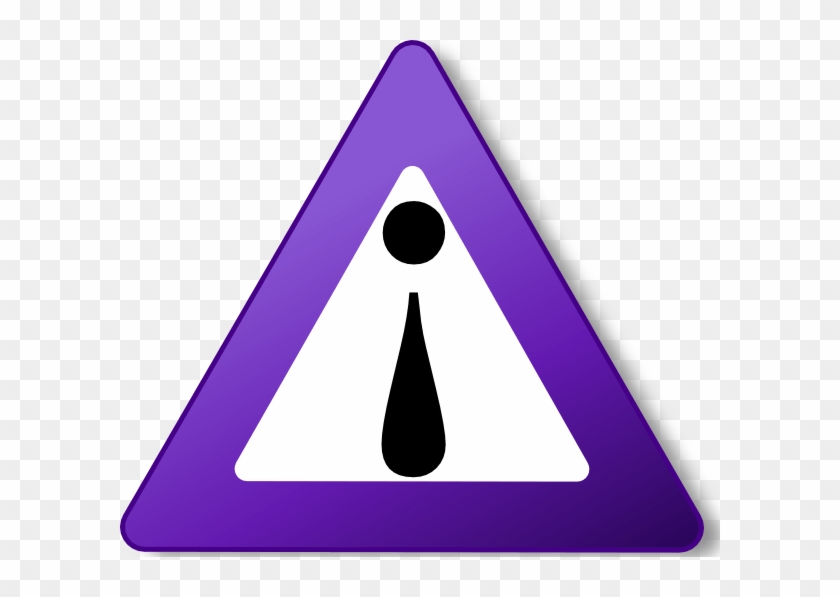 Humor Clip Art - Purple Warning Sign #823857