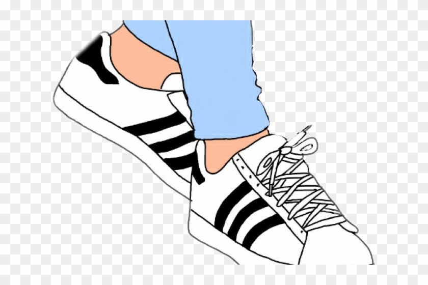 Adidas Shoes Clipart Art - Adidas Stan Smith With Stripes #823921