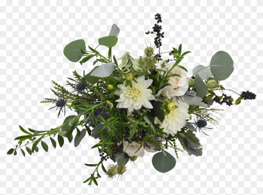 Classic Bouquet With Dahlias, Roses, Eryngium, Nigella, - Bougainvillea #824033