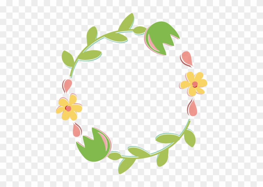 Spring Flower Wreath Clipart - Transparent Background Flower Clip Art #824035