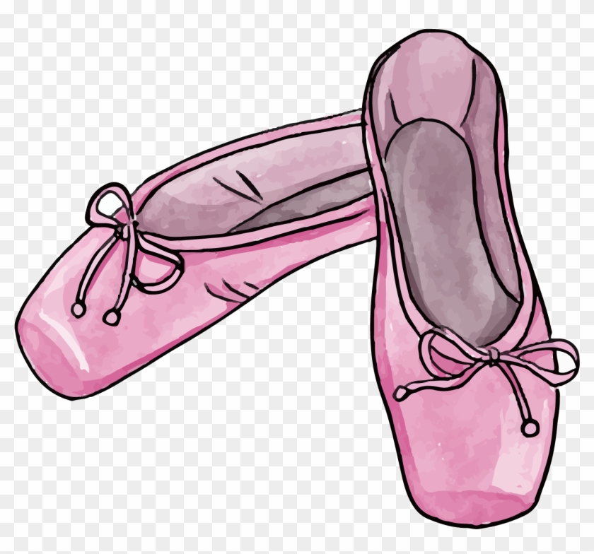 Ballet Shoe Drawing Illustration - Ballet Shoes Png #824070