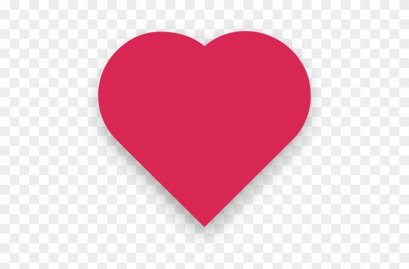 Coração Rosa Com Imagem Vetorial De Sombra Ligeira - Discord Heart Emoji Transparent #824238
