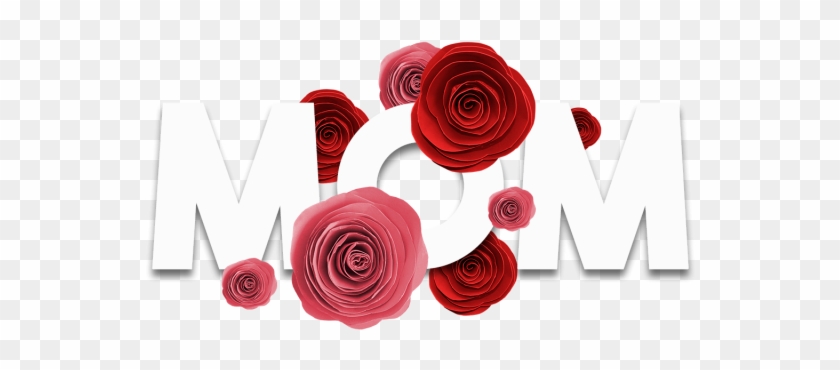 Mãe, Palavra Com Rosas Livre Png E Psd - Mother's Day #824250